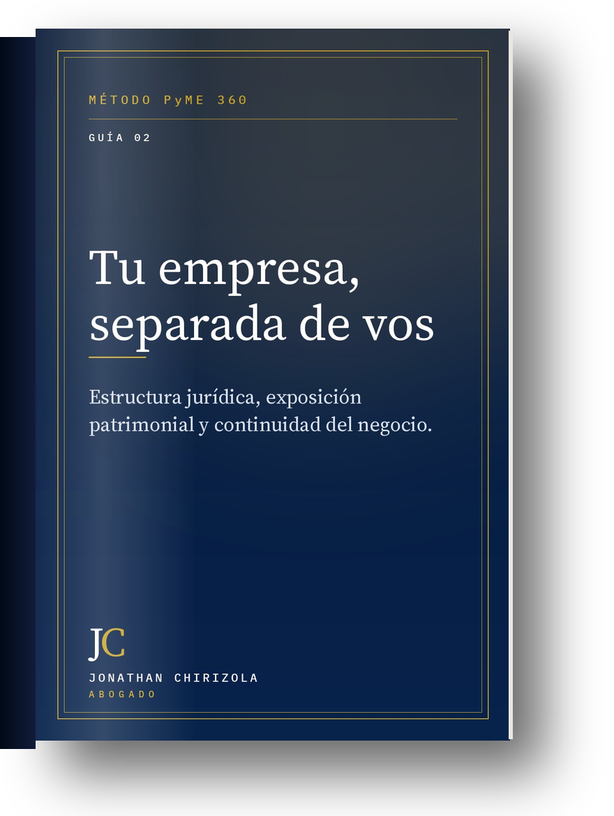 Portada de la guía Tu empresa, separada de vos